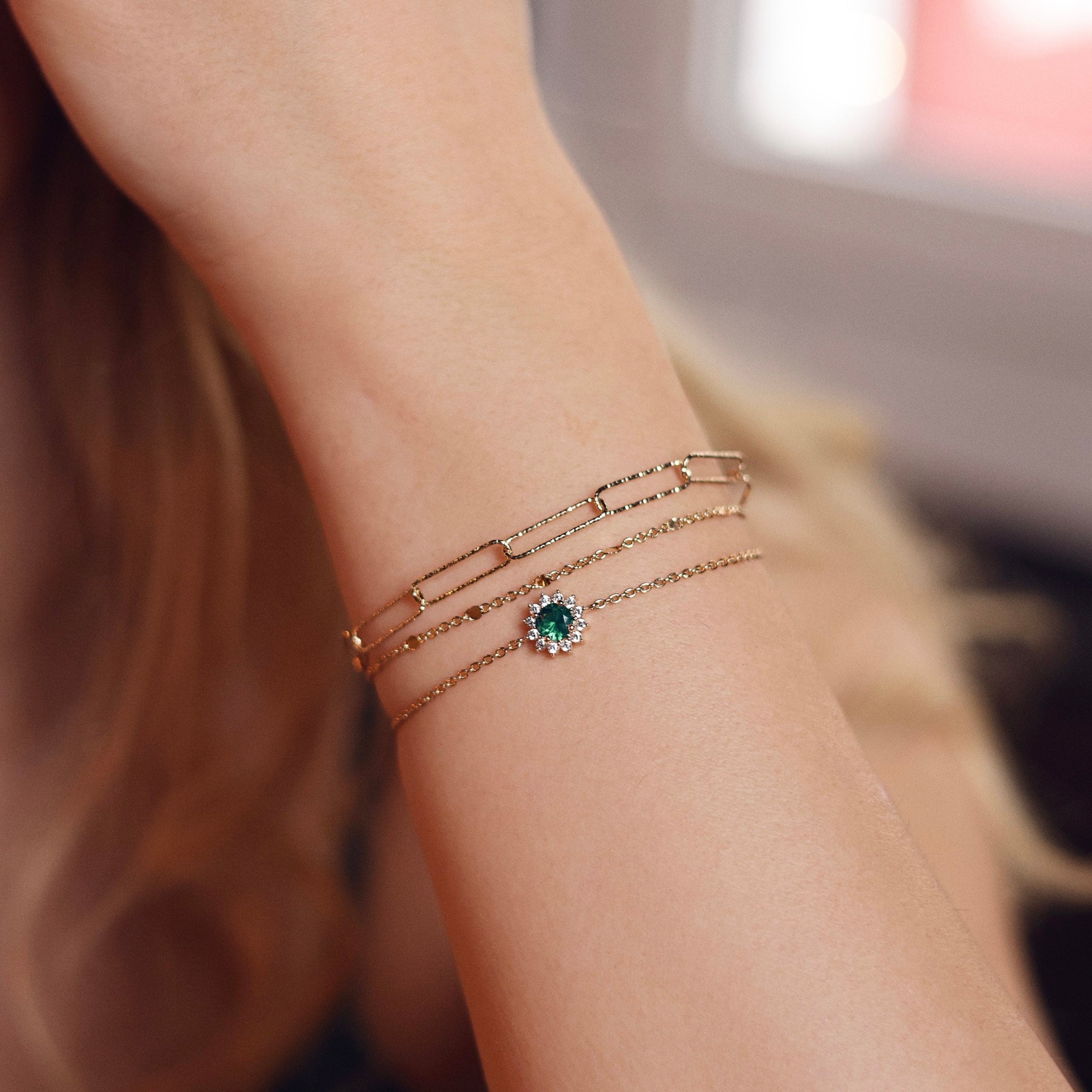 Bracelet doré ABBY DIAMANT M - Bijou porté