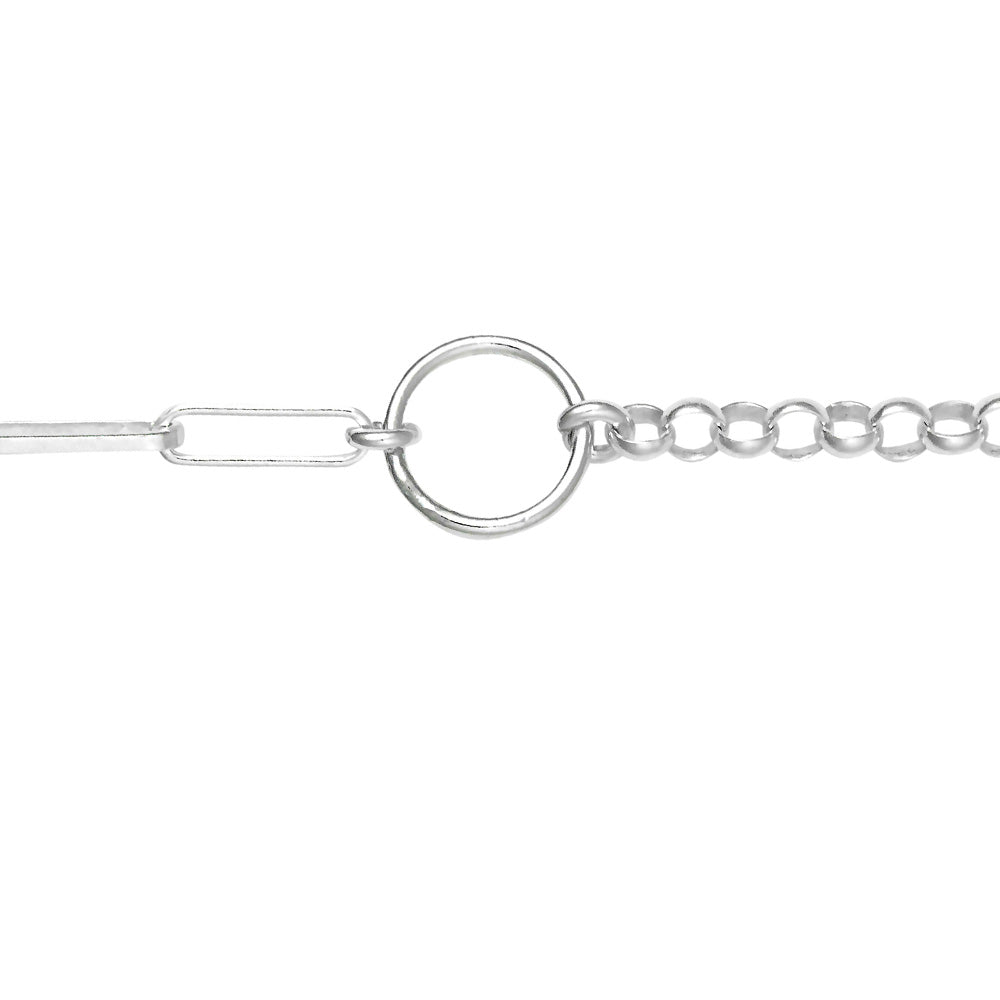 Bracelet personnalisable charms argent Selena - Bijou photographié sur fond blanc
