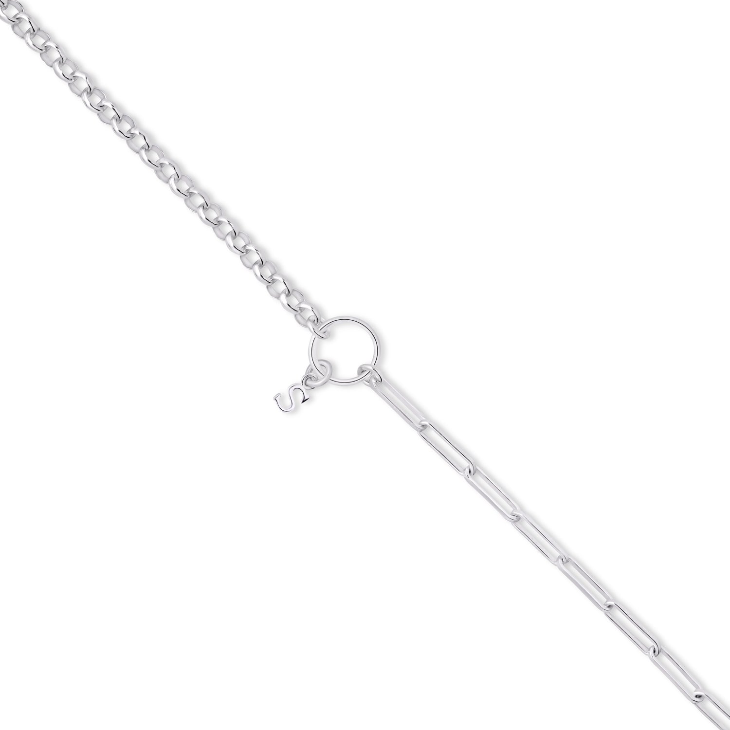 Bracelet personnalisable charms argent Selena - Bijou photographié sur fond blanc