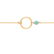 Bracelet personnalisable doré charms et initiales Laila Amazonite