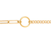 Bracelet personnalisable doré charms Selena - Bijou photographié sur fond blanc