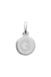 Charm argent mini médaillon lettre g - Bijou photographié sur fond blanc
