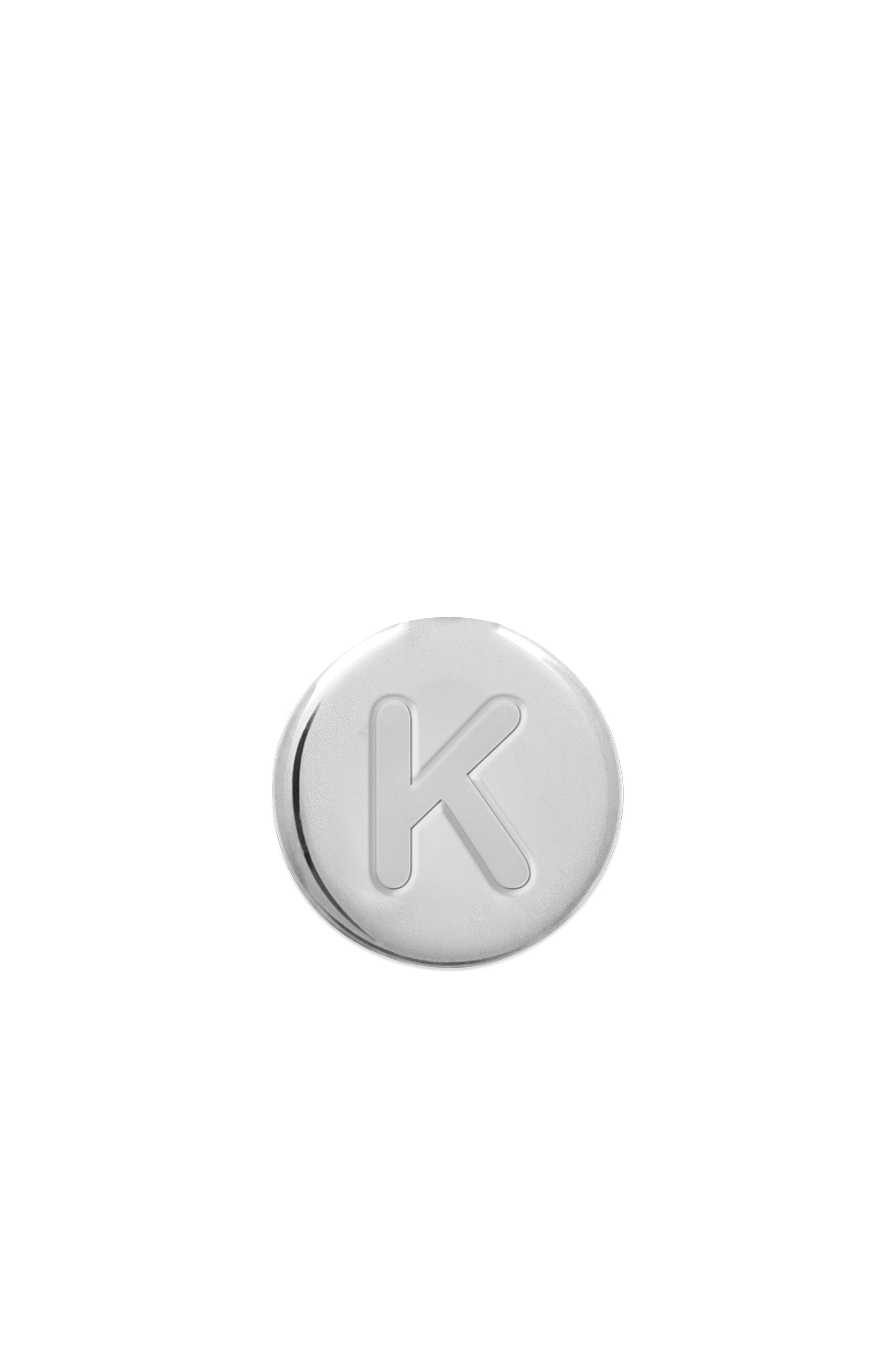 Charm argent mini perle lettre k - Bijou photographié sur fond blanc