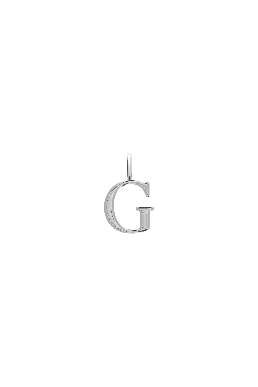 Charm argent lettre G - Bijou photographié sur fond blanc