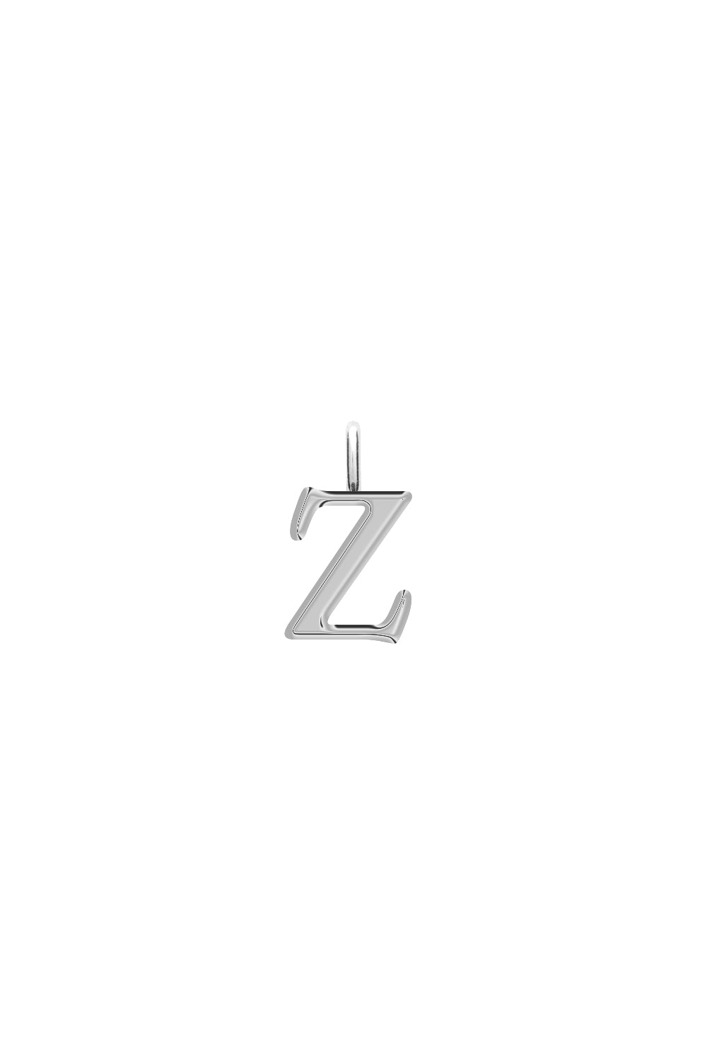 Charm argent lettre Z - Bijou photographié sur fond blanc