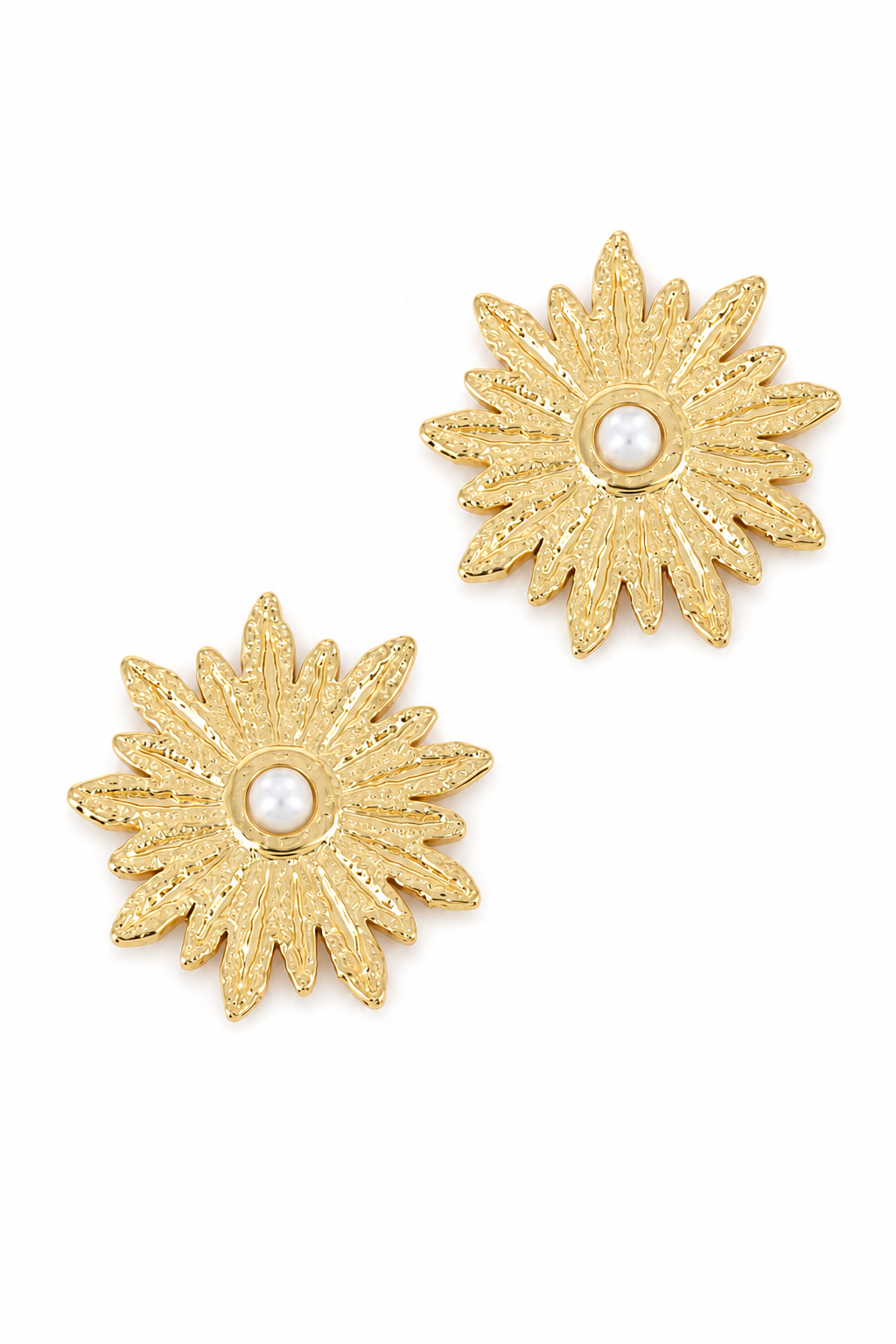 Boucles dorées Gina nacre