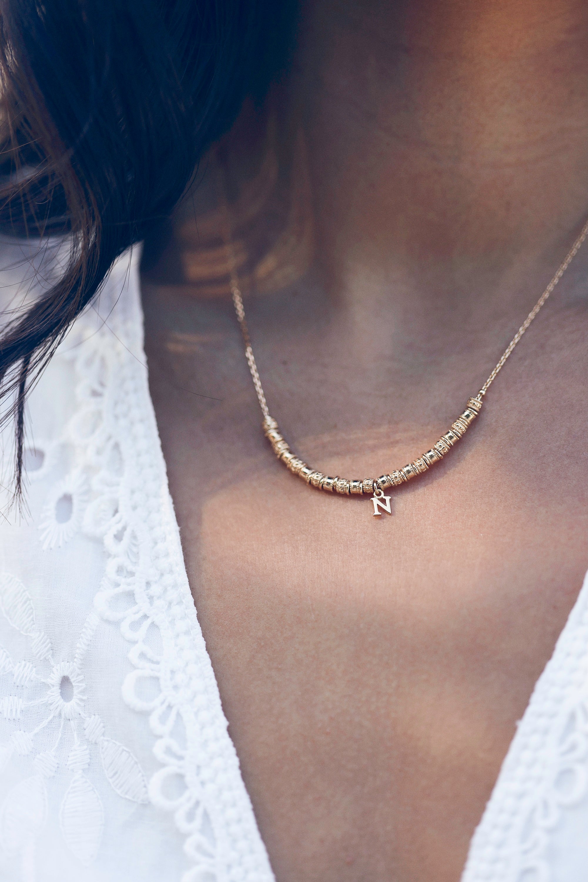Collier personnalisable doré pour initiale ou charm Yasmina L