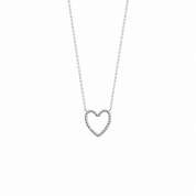 Collier en argent Evana cœur torsadé - Bijou sur fond blanc