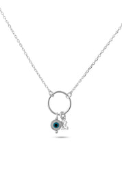 LILOU PROTECT - Collier personnalisable argent avec un œil nacre