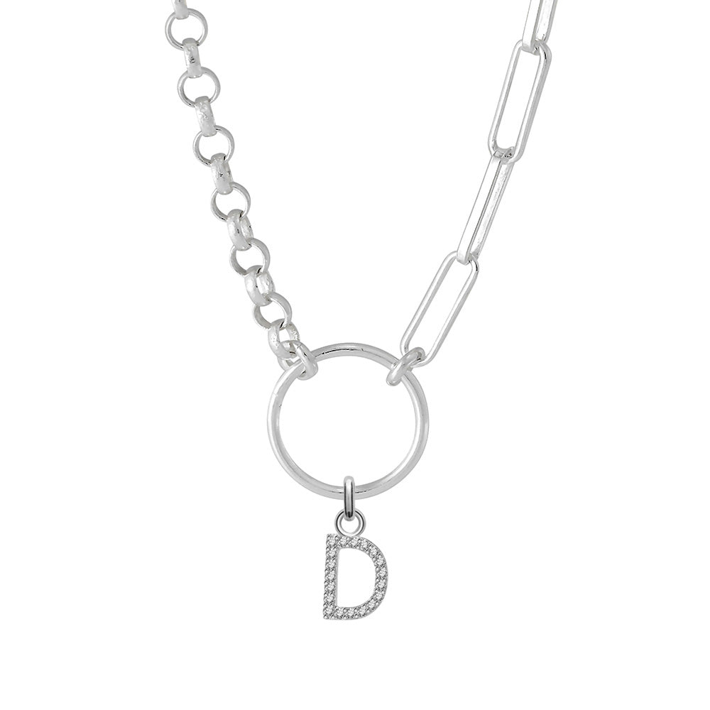 Collier personnalisable argent Selena - Bijou photographié sur fond blanc
