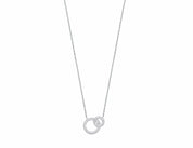  Collier argent Calypso anneaux entrelacés - Bijou photographié sur fond blanc