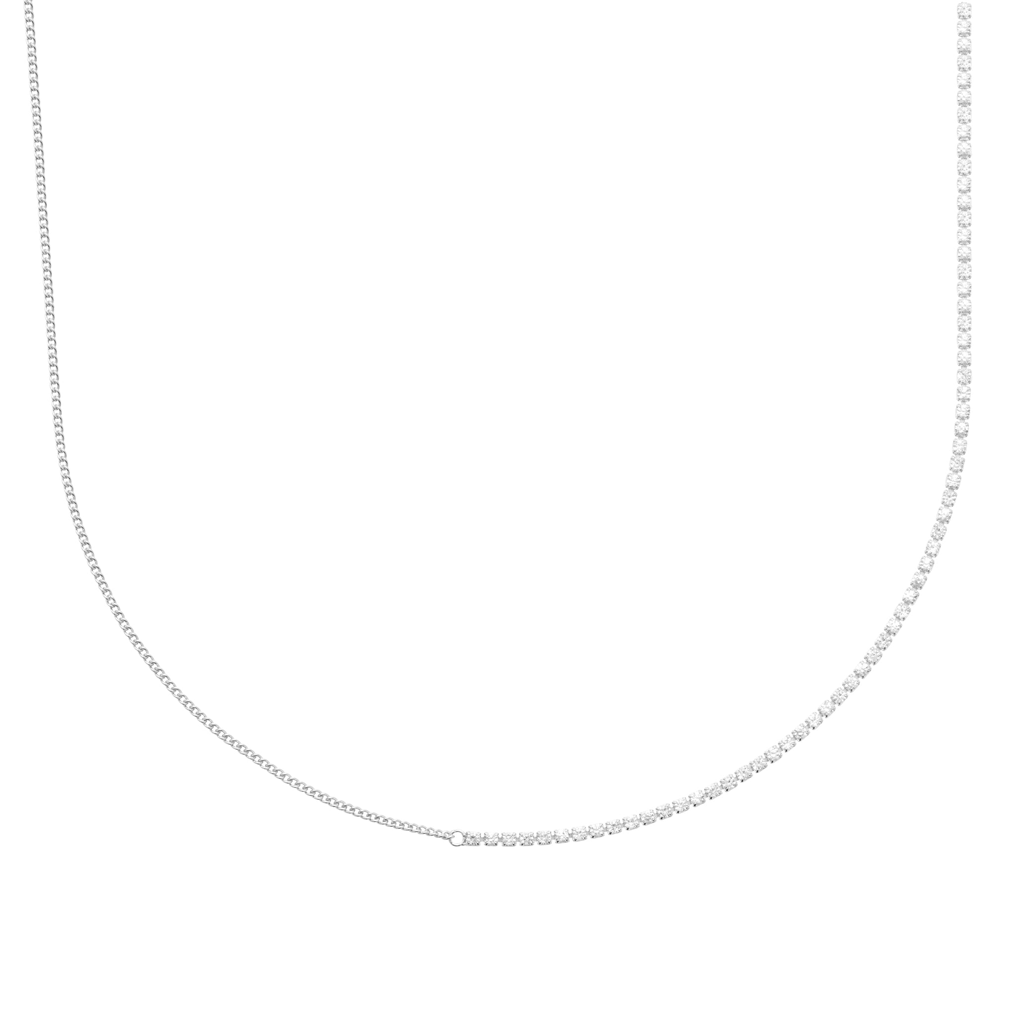 Collier argent zircons ISSA - Bijou photographié sur fond blanc