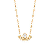 Collier BENA en plaqué or de la collection Sous les étoiles - Bijou photographié sur fond blanc