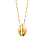 Collier dore Cauri - Bijou photographié sur fond blanc 