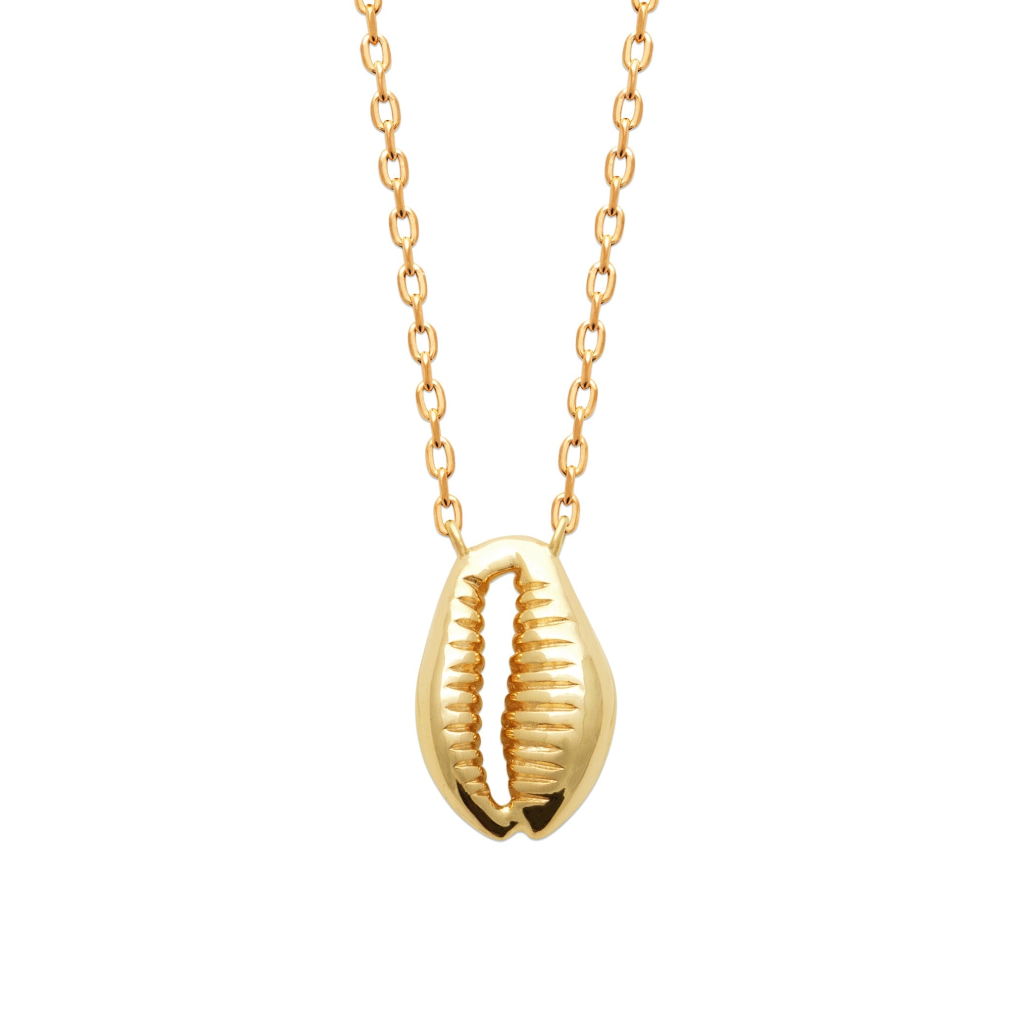 Collier dore Cauri - Bijou photographié sur fond blanc 
