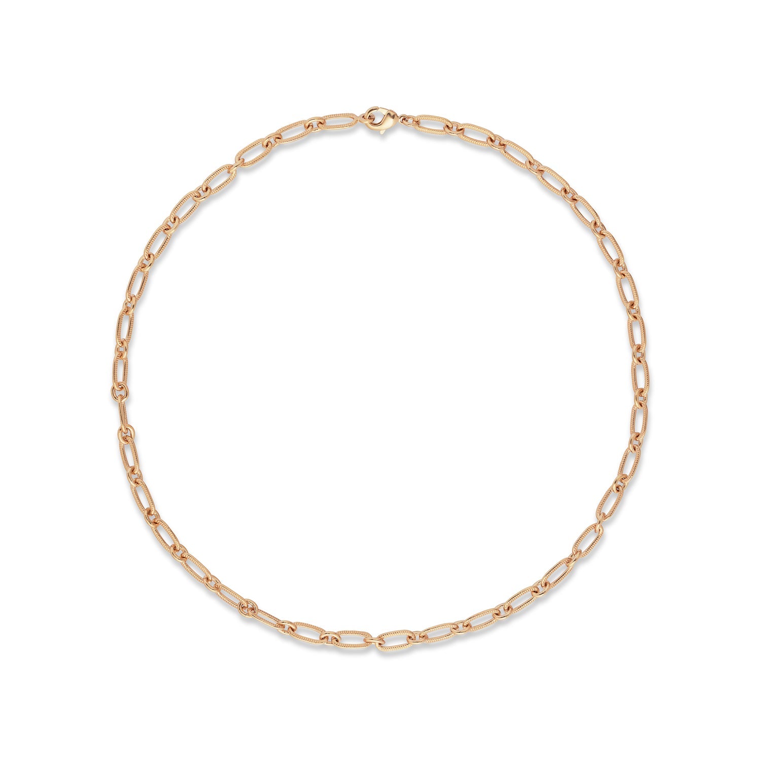 Collier doré Claudine - Bijou photographié sur fond blanc 