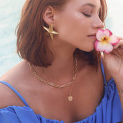 Collier doré maille EKA - Bijou porté