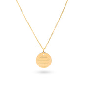 Collier doré signe astrologique Gémeaux - Bijou photographié sur fond blanc