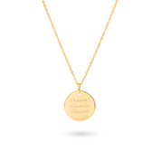 Collier doré signe astrologique Sagittaire - Bijou photographié sur fond blanc