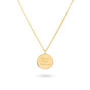 Collier doré signe astrologique Verseau - Bijou photographié sur fond blanc