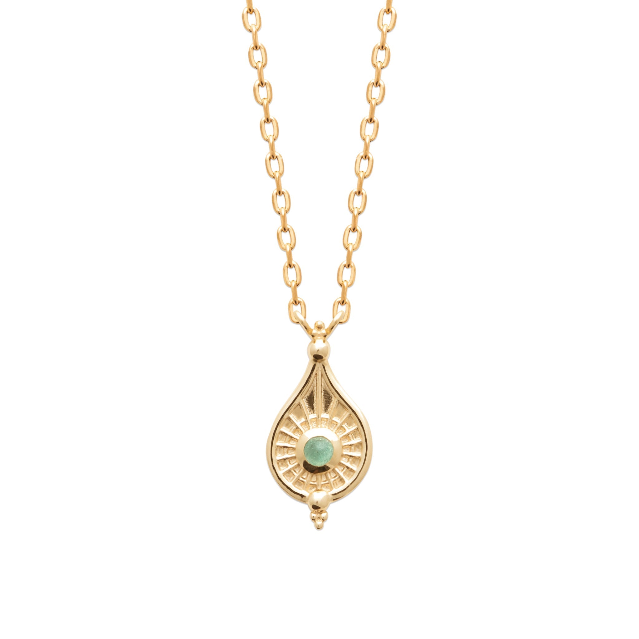 Collier doré pendentif INTI