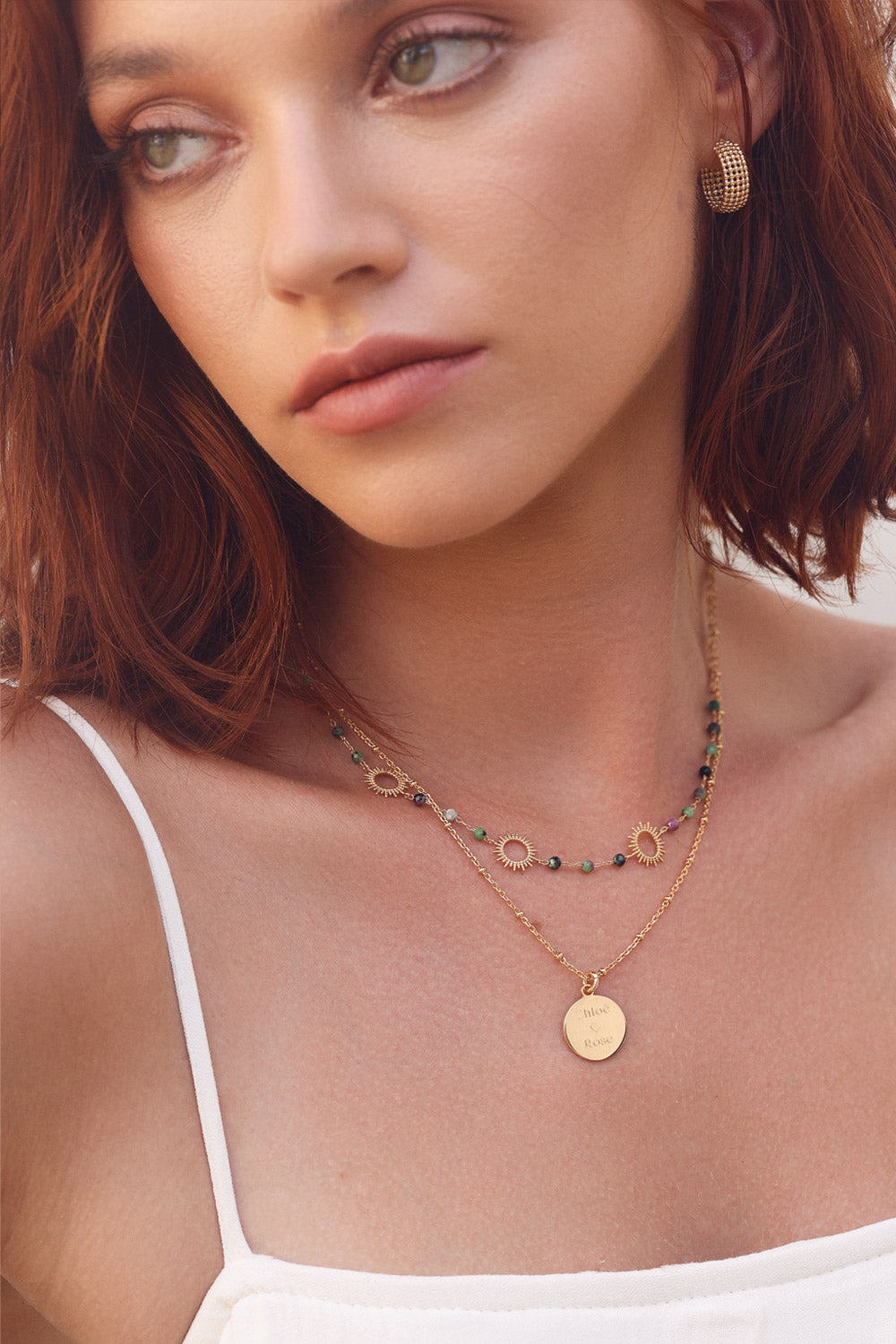 Collier personnalisable doré Alba - Bijou porté