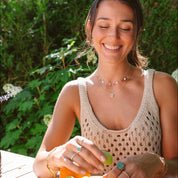 Collier doré Manyssa multiples pampilles - Bijou porté