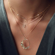 Collier doré coeur zircons Taylor - Bijou porté