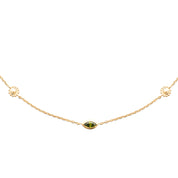 Collier doré zircon TIA - Bijou photographié sur fond blanc