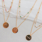 Collier double dore personnalisable pour gravure Ava - Ambiance