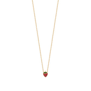 Collier enfant doré Fraise
