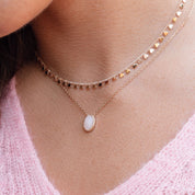 Collier Doré Amore Chaîne Maillon Coeur - Bijou porté