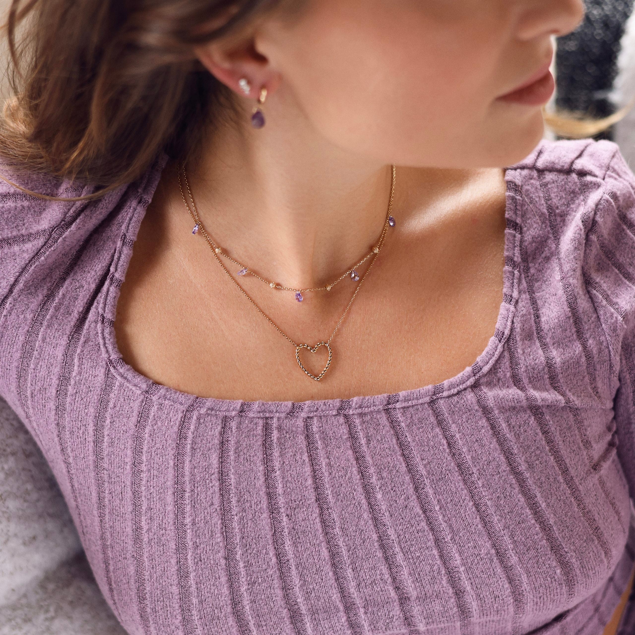 Collier doré EVANA - Bijou porté 