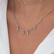 AXELLE – Collier personnalisable argent pour charms et initiales - Bijou porté