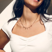 AXELLE – Collier personnalisable pour charms et initiales doré - Bijou porté