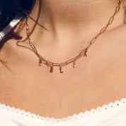 AXELLE – Collier personnalisable pour charms et initiales doré - Bijou porté