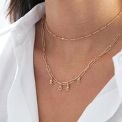 AXELLE – Collier personnalisable pour charms et initiales doré - Bijou porté