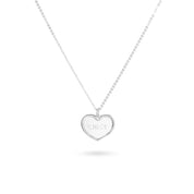 IRIS – Collier personnalisable argent pendentif coeur - Bijou photographié sur fond blanc