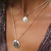 Collier personnalisable pour gravure argent médaille Ness - Bijou porté