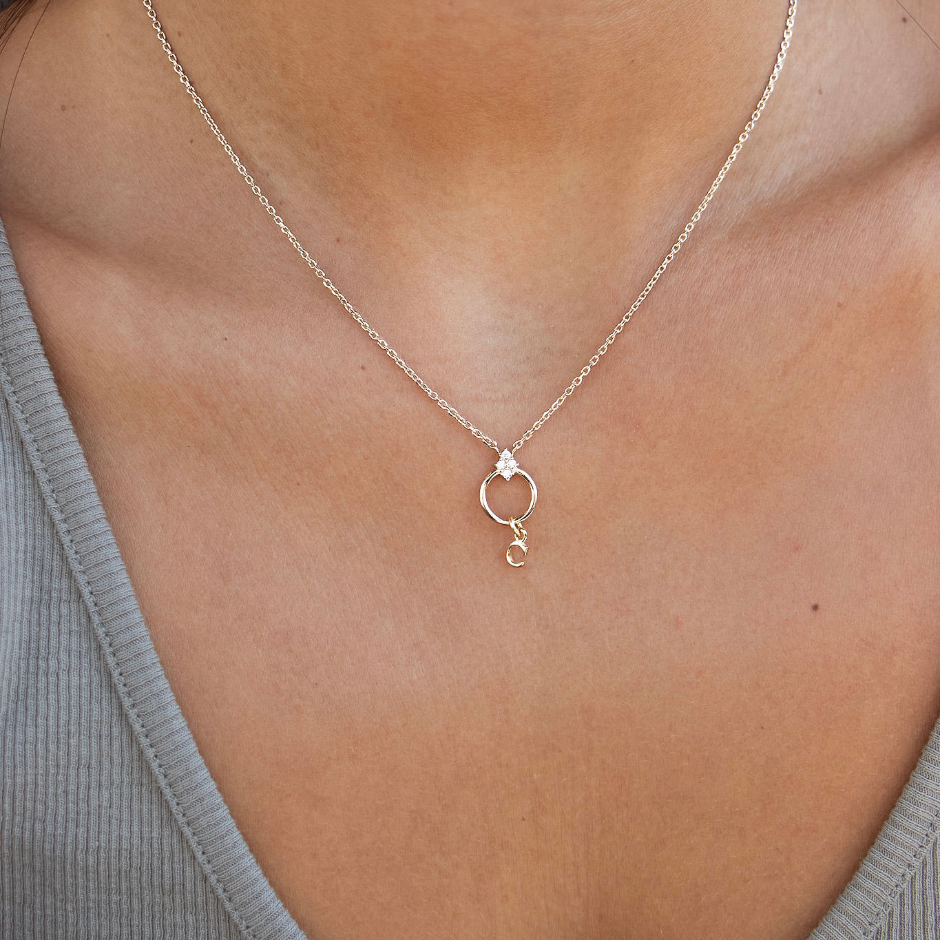 Collier personnalisable argent initiales et charms JANNY