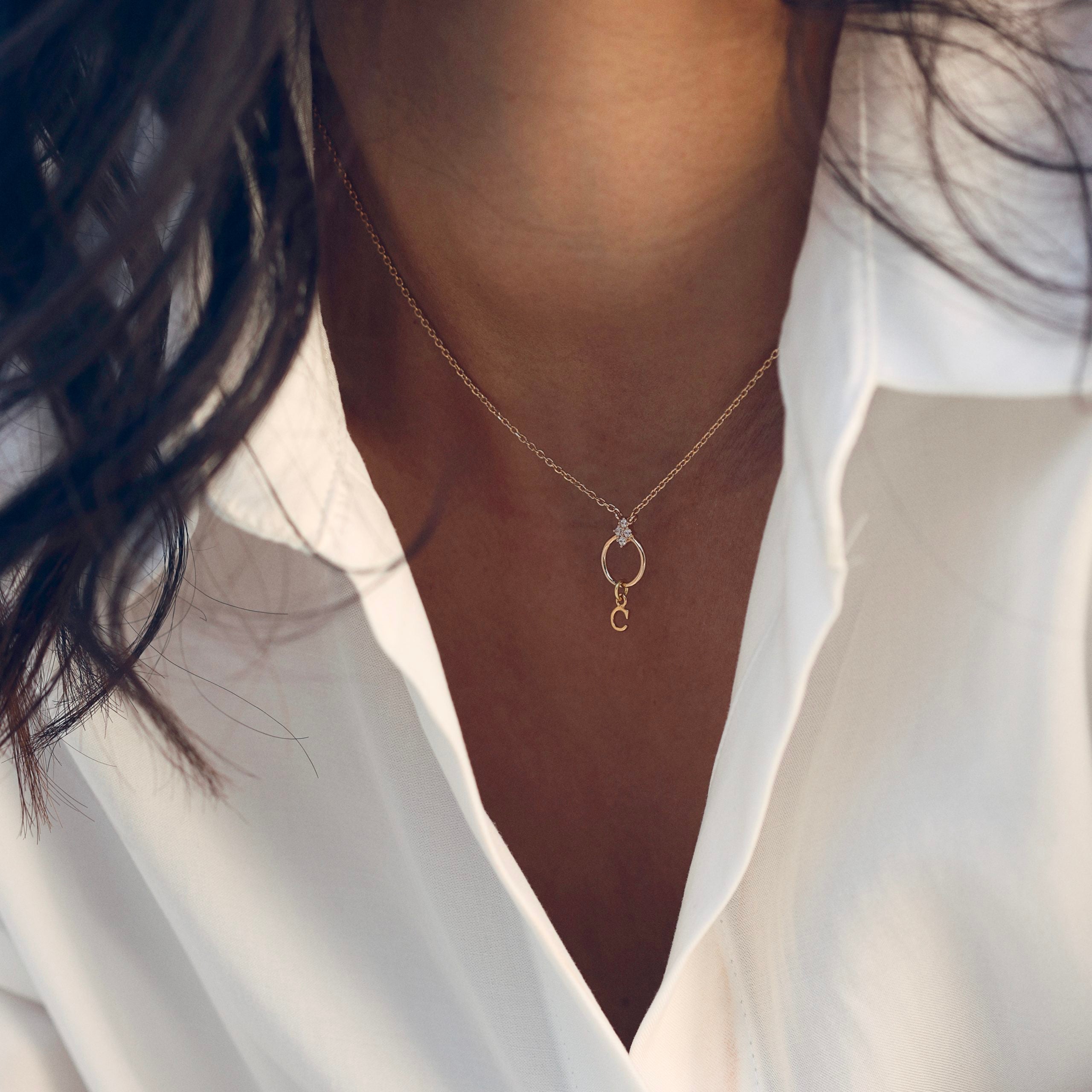 Collier personnalisable doré initiales et charms JANNY