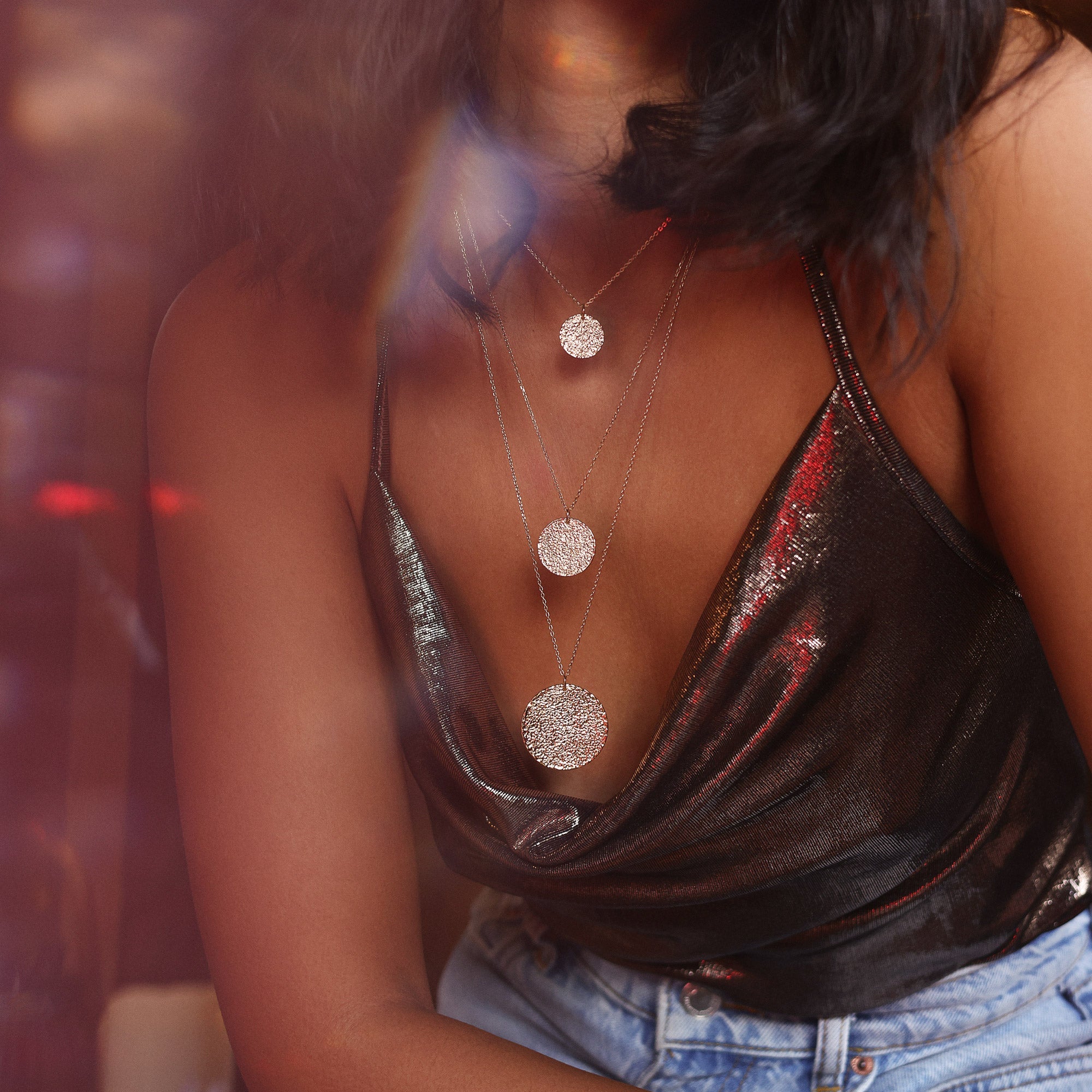 Collier doré personnalisable pour gravure NESSIE - Bijou porté