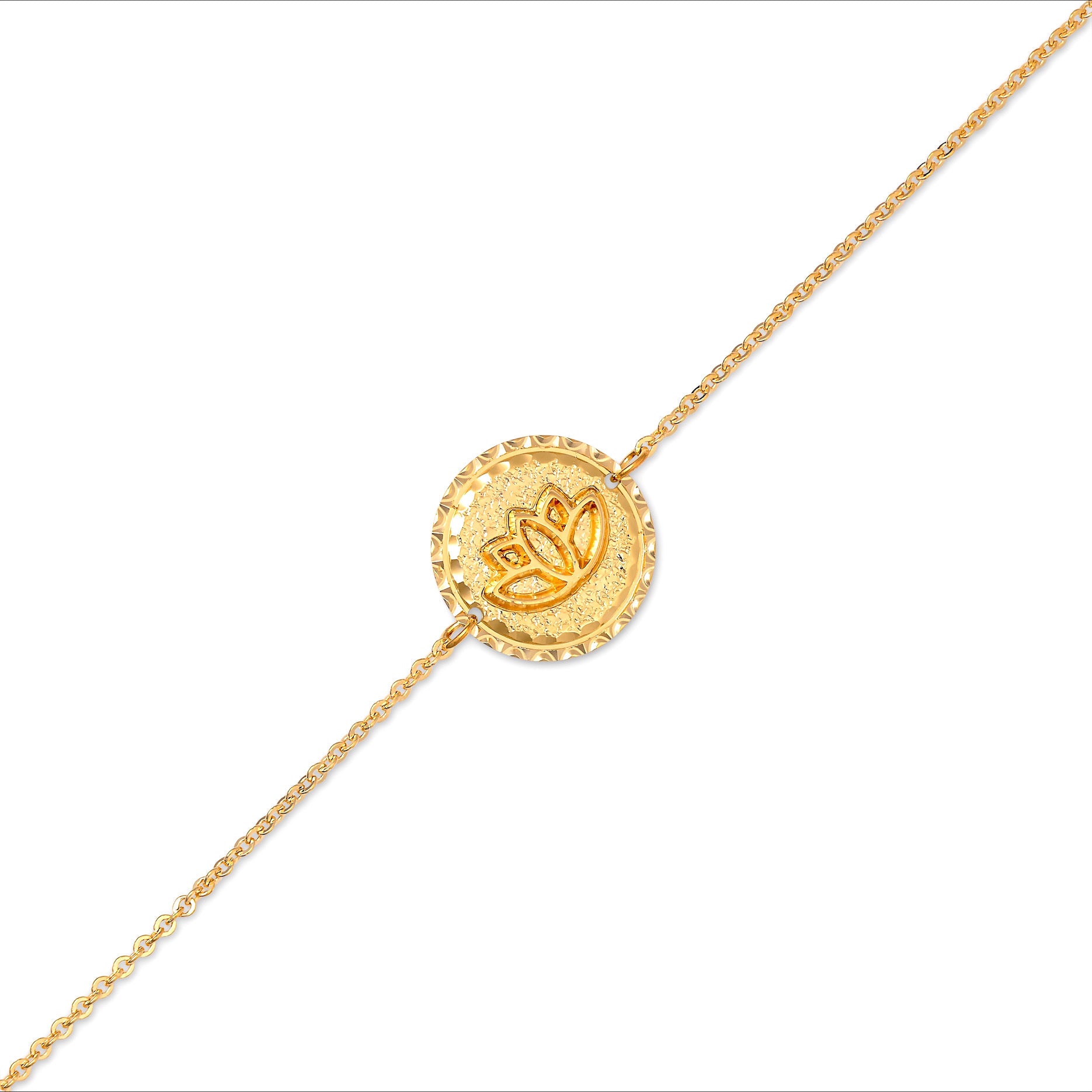 Bracelet doré Mantra lotus