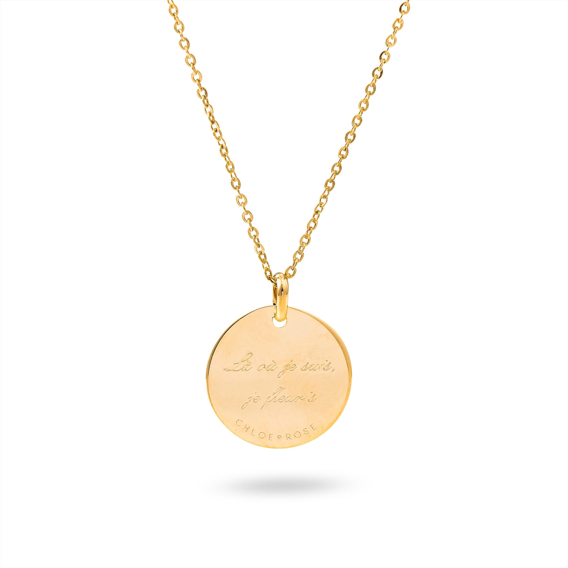 Collier doré Mantra lotus