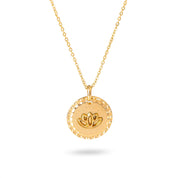 Collier doré Mantra lotus