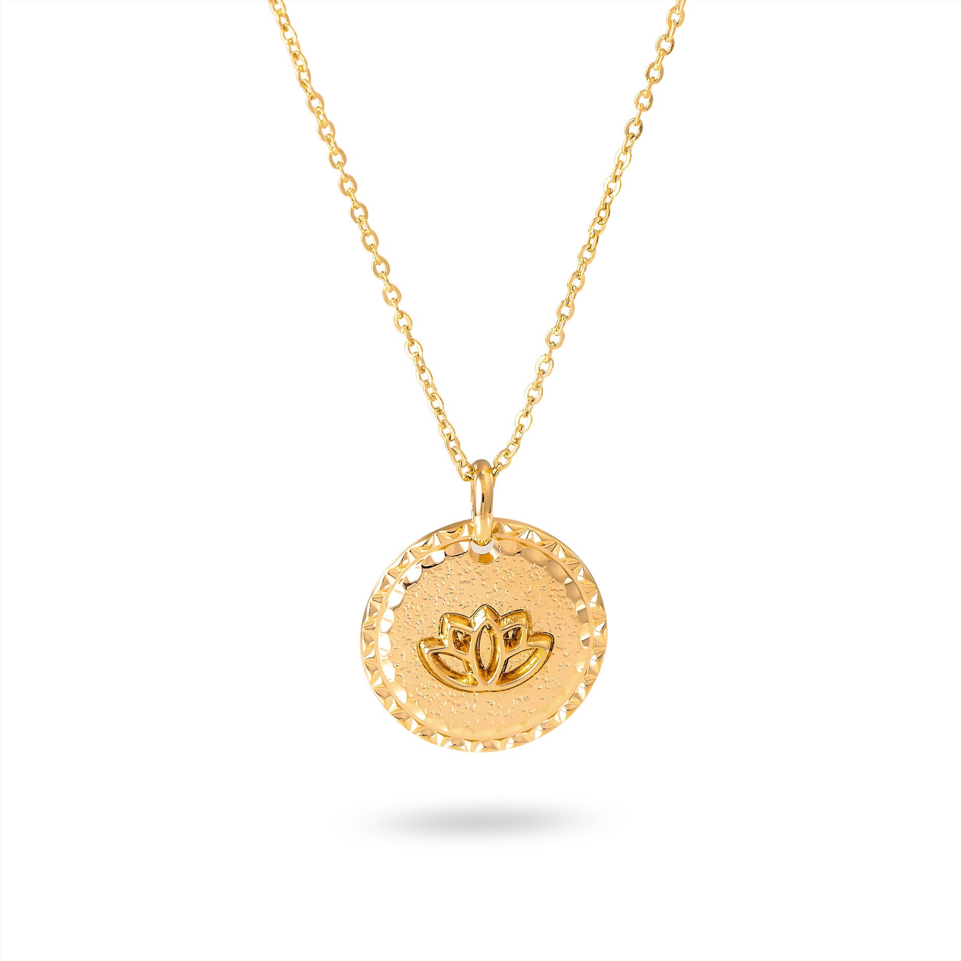 Collier doré Mantra lotus