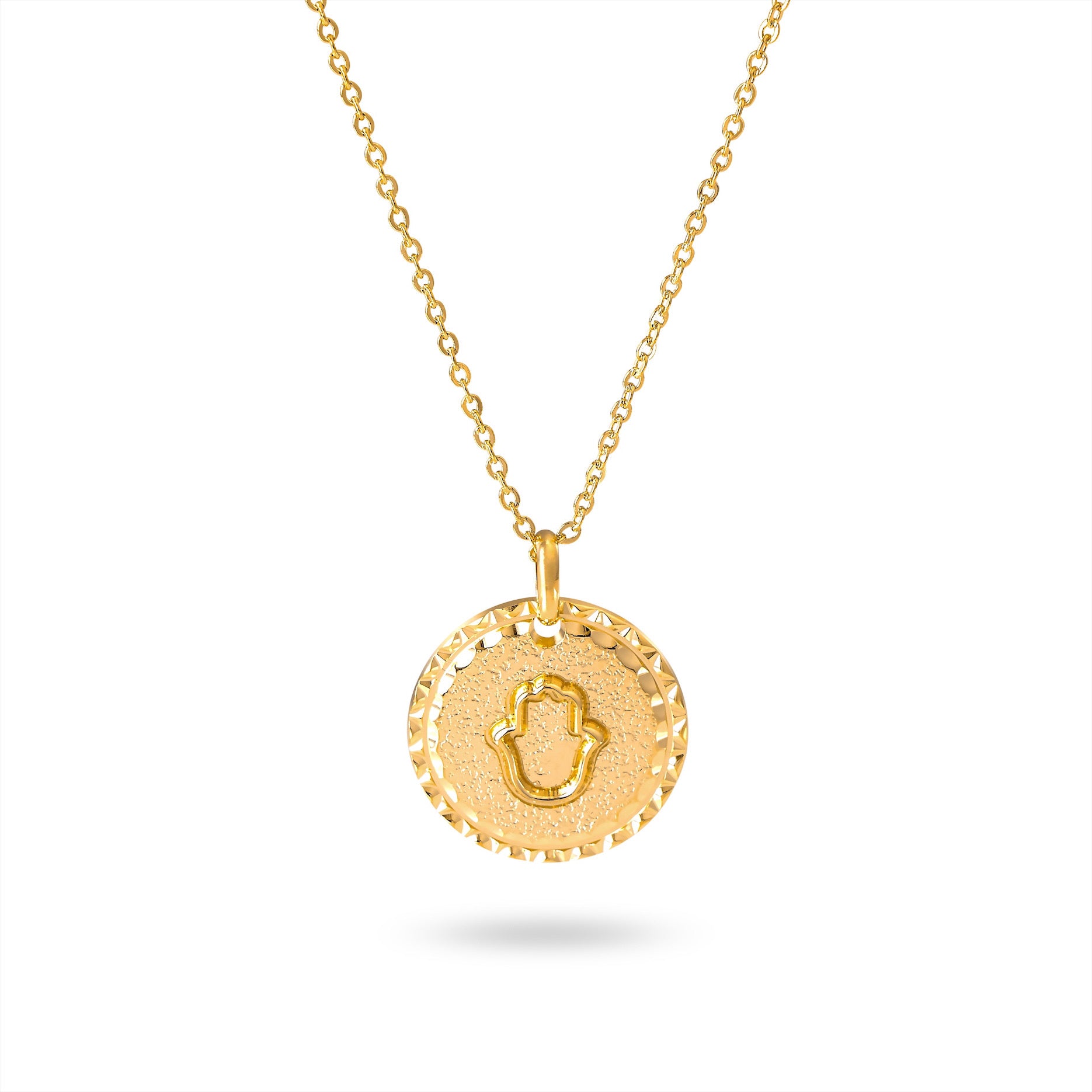 Collier doré Mantra main de Fatma