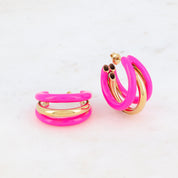 Boucles dorées Katiana M rose