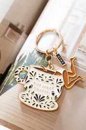 Porte clé But first coffee