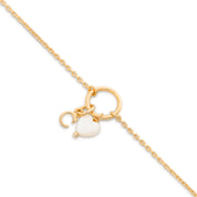 LILOU – Bracelet personnalisable doré coeur nacre